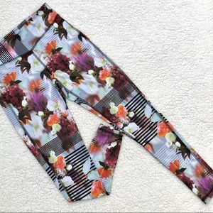 ANTHROPOLOGIE Pure + Good Electric Floral Leggings